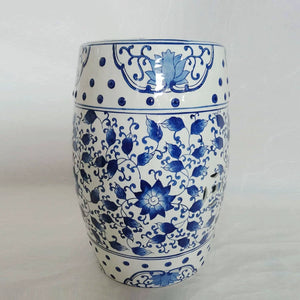 Tang Blue and White Ceramic Garden Stool - Staunton and Henry