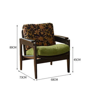 Mairhk Retro Nordic Leisure Armchair Solid Wood Leather - Staunton and Henry