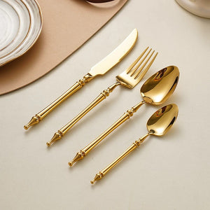 Elegance Gold European Cutlery Set