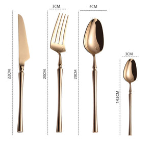 Elara Rose Gold Stainless Steel Cutlery Set - Staunton and Henry