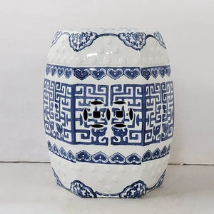 Tang Blue and White Ceramic Garden Stool - Staunton and Henry