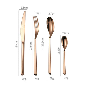 Arden Rose Gold Stainless Steel Cutlery Set - Staunton and Henry