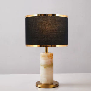 Honey Onyx and Gold Table Lamp - Staunton and Henry