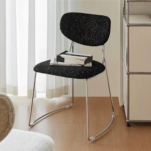 Luca Modern Chrome and Fabric Dining Chair - Staunton and Henry