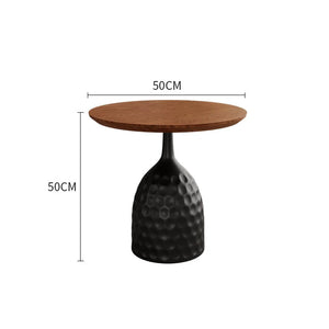 Solid Wood Round Coffee Table Set Retro French Wabi-Sabi - Staunton and Henry