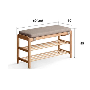 Yuki Oak Wood Shoe Bench - Staunton and Henry