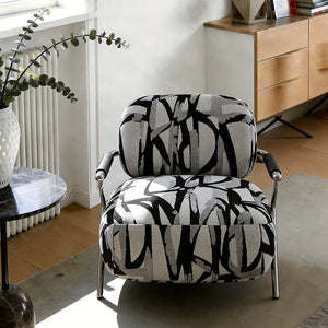 Italian Minimalist Jacquard Single Fabric Leisure Chair - Staunton and Henry