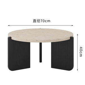 Maru Round Travertine Coffee Table - Staunton and Henry