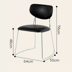Luca Modern Chrome and Fabric Dining Chair - Staunton and Henry