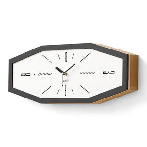 Clyde Mid-Century Geometric Wooden Wall Clock - Staunton and Henry