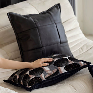 Milano Grey Mushroom Jacquard Cushion Cover