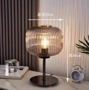 Glow Ribbed Glass Table Lamp - Staunton and Henry