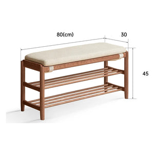 Yuki Oak Wood Shoe Bench - Staunton and Henry