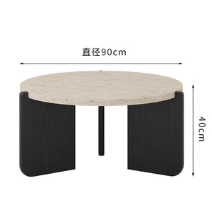 Maru Round Travertine Coffee Table - Staunton and Henry