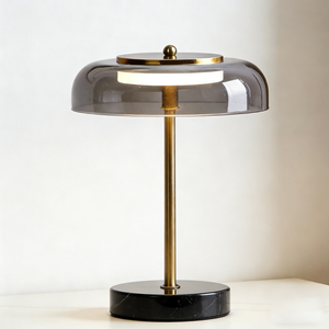 Halo Travertine Wabi Sabi Table Lamp - Staunton and Henry
