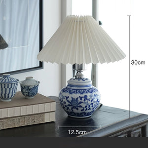 Ming Blue and White Ceramic Table Lamp - Staunton and Henry