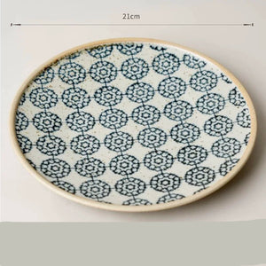 Hand-Painted Stoneware Breakfast Plate 21cm Underglaze Ceramic Dinner Dish - Staunton and Henry