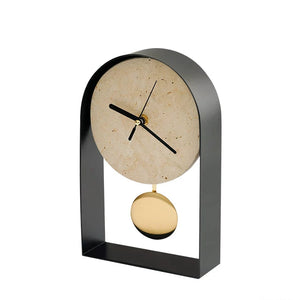 Wabi Sabi Modern Stone Mantle Clock - Staunton and Henry