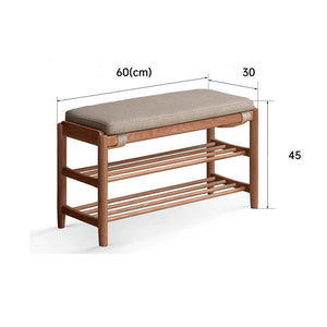 Yuki Oak Wood Shoe Bench - Staunton and Henry