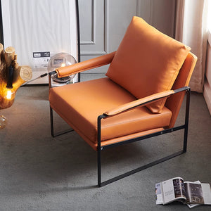Soren Modern Leather Lounge Chair - Staunton and Henry