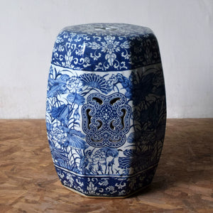 Jinghua Blue and White Chinese Ceramic Stool - Staunton and Henry