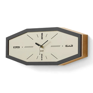 Clyde Mid-Century Geometric Wooden Wall Clock - Staunton and Henry