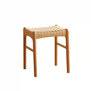Aki Woven Rope and Wood Stool