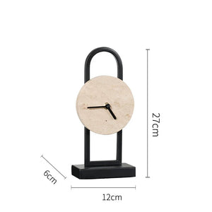 Wabi Sabi Modern Stone Mantle Clock - Staunton and Henry