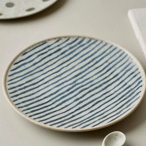 Hand-Painted Stoneware Breakfast Plate 21cm Underglaze Ceramic Dinner Dish - Staunton and Henry