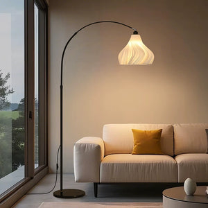 Arc Linen Glow Floor Lamp - Staunton and Henry