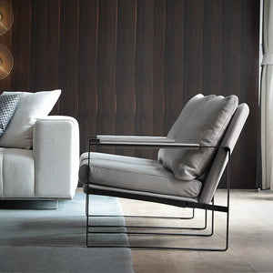 Soren Modern Leather Lounge Chair - Staunton and Henry