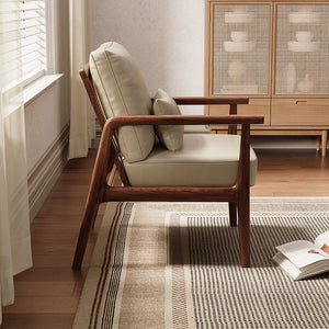 MAIR.HK Solid Wood Retro Modern Armchair Living Room Leisure Chair - Staunton and Henry