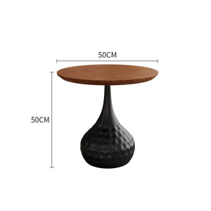 Solid Wood Round Coffee Table Set Retro French Wabi-Sabi - Staunton and Henry