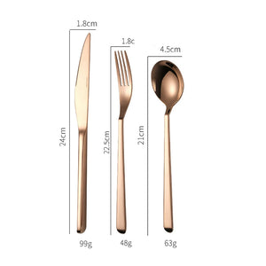 Arden Rose Gold Stainless Steel Cutlery Set - Staunton and Henry