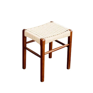 Aki Woven Rope and Wood Stool