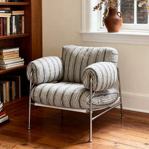 Benton Mid-Century Fabric Lounge Armchair - Staunton and Henry