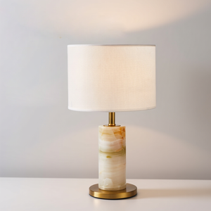 Honey Onyx and Gold Table Lamp - Staunton and Henry