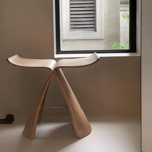Ava Nordic Wood Butterfly Stool - Staunton and Henry