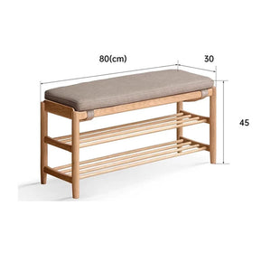 Yuki Oak Wood Shoe Bench - Staunton and Henry