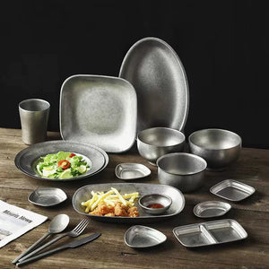 Harlow Stonewashed Stainless Steel Cutlery Set - Staunton and Henry