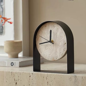 Wabi Sabi Modern Stone Mantle Clock - Staunton and Henry