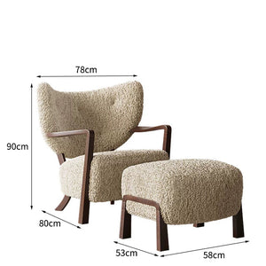 Cordon XTB-0121 Little Petra Wabi-Sabi Single Sofa Chair Solid Wood - Staunton and Henry