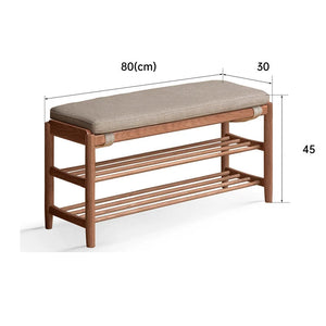 Yuki Oak Wood Shoe Bench - Staunton and Henry
