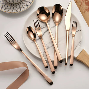 Arden Rose Gold Stainless Steel Cutlery Set - Staunton and Henry