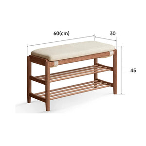 Yuki Oak Wood Shoe Bench - Staunton and Henry