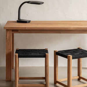 Mika Woven Rope and Wood Stool