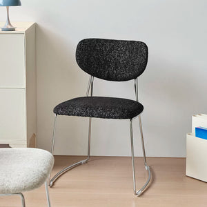 Luca Modern Chrome and Fabric Dining Chair - Staunton and Henry