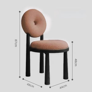 Mochi Natural Wood Flocked Fabric Dining Chair - Staunton and Henry