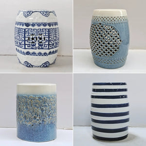 Tang Blue and White Ceramic Garden Stool - Staunton and Henry
