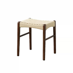 Aki Woven Rope and Wood Stool
